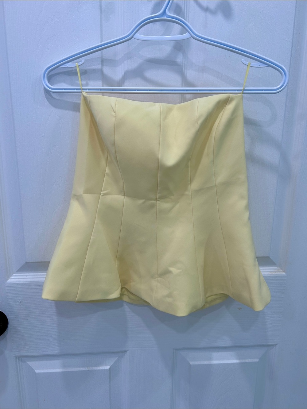 BNWT Zara Strapless Peplum Top